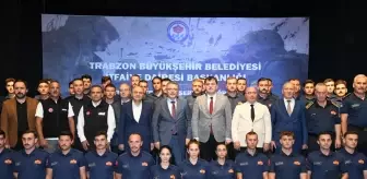 Trabzon Belediyesi 70 İtfaiyeciye Sertifika Verdi