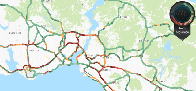 Trafik durumu haritası (CANLI) 26 Mayıs İstanbul'da trafik yoğunluğu yüzde kaç?