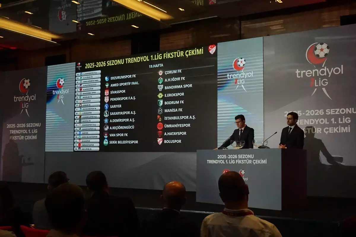 Trendyol 1. Lig 2025-2026 sezonu fikstür çekimi