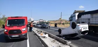 Turgutlu'da Otomobil Devrildi, Sürücü Yaralandı