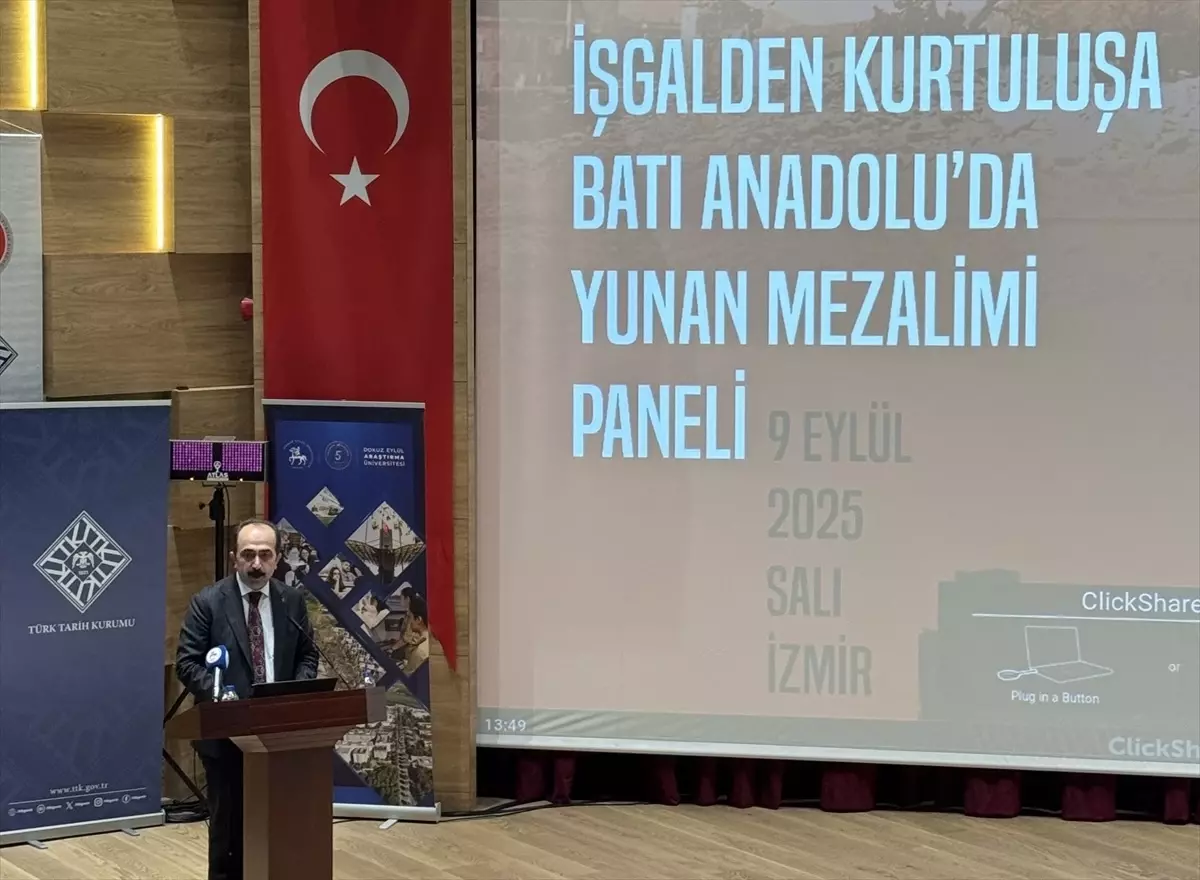 Türk Tarih Kurumu Başkanı Özgen, İzmir'deki panelde 'Yunan mezalimini' anlattı Açıklaması