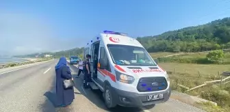 Sinop'un Türkeli ilçesinde motosiklet kazası: Sürücü yaralandı