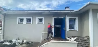 Sinop'ta Stadın Kazan Dairesinde Yangın