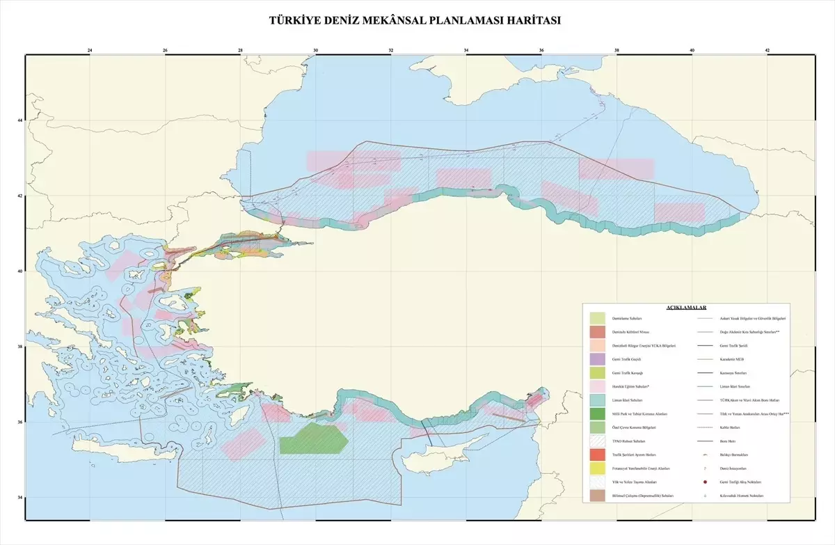 Türkiye Deniz Mekansal Planlaması Haritası Uluslararası Düzeyde Tescil Edildi