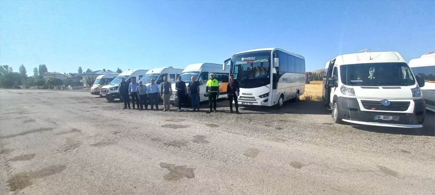 Sivas'ta Öğrenci Servisleri Denetlendi
