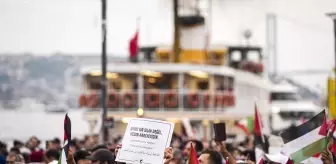 Üsküdar'da Filistin İçin Yürüyüş Düzenlendi