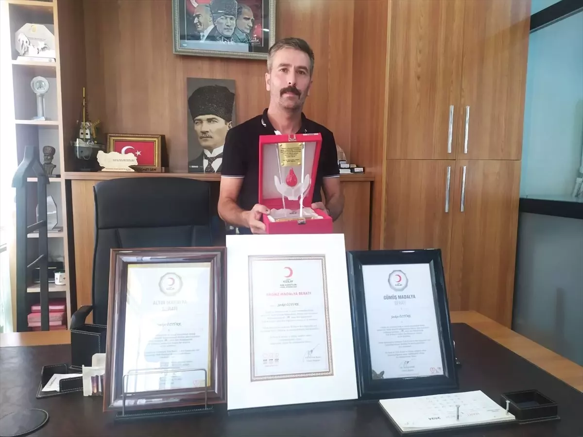 Vezirköprü'den örnek bağışçı: 70 kez kan bağışı yaptı