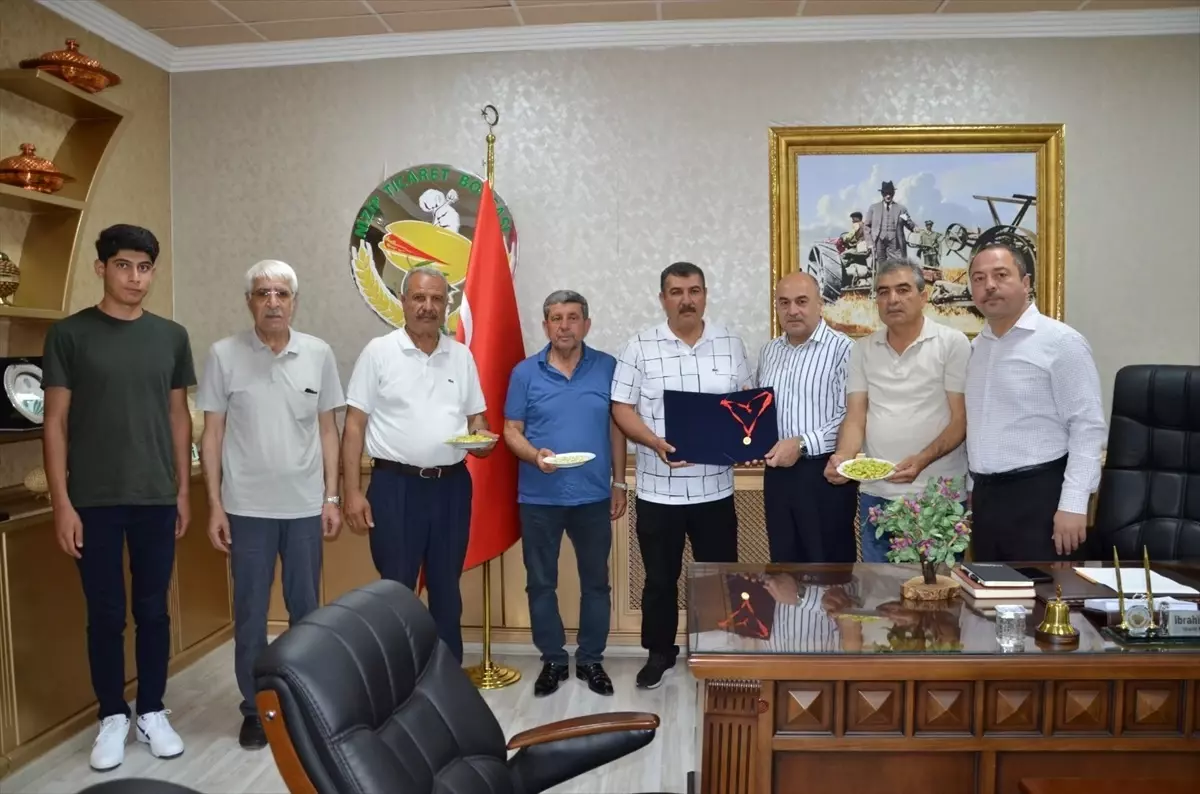 2025 İlk Mahsul Boz Antep Fıstığı Nizip Ticaret Borsasına Getirildi