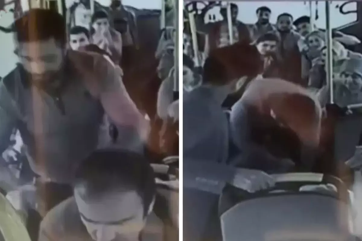 Kendisini 7 yıl önce dolandıran şahsı dolmuşta yakalayıp tekme tokat dövdü