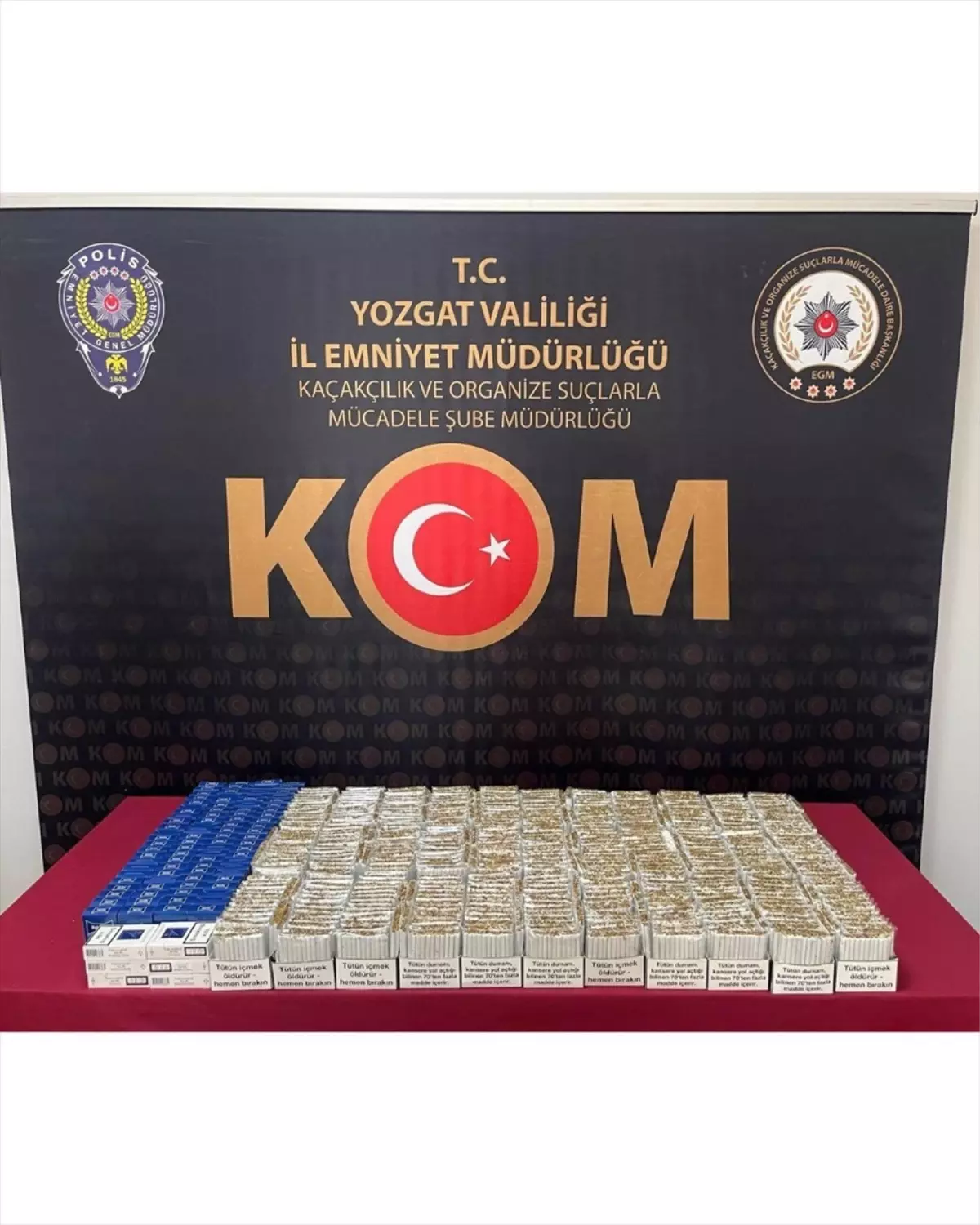 Yozgat'ta Kaçak Tütün ve Sigaraya Operasyon