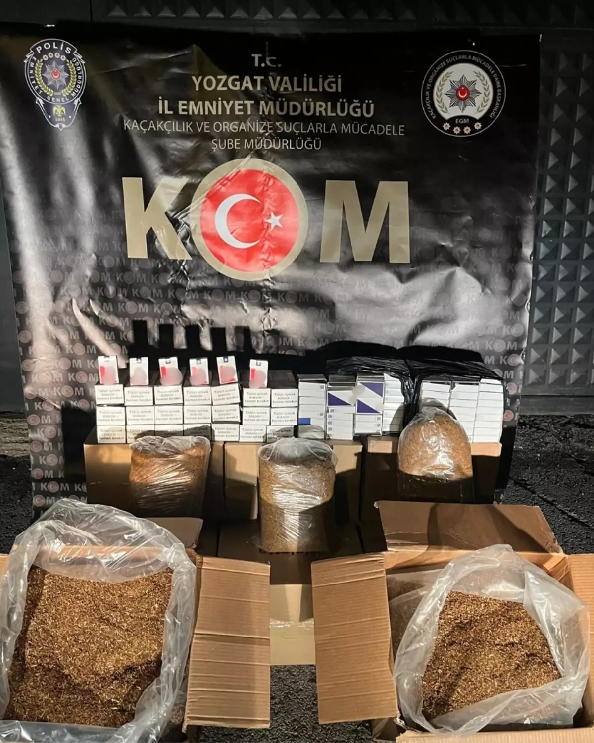 Yozgat'ta Kaçak Tütün Operasyonu: 45 Bin Makaron ve 35 Kilogram Tütün Ele Geçirildi