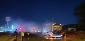Yozgat'ta Seyir Halindeki Yolcu Otobüsünde Yangın Çıktı