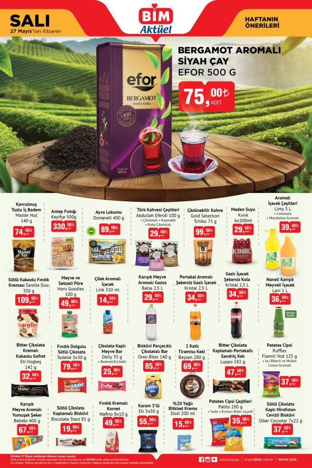 BİM 27 Mayıs 2025 Salı indirim kataloğu! BİM 27 Mayıs 2025 Salı hangi ürünler indirimde?