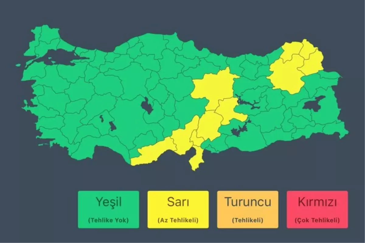 Meteoroloji'den 11 İle Sarı Kodlu Uyarı