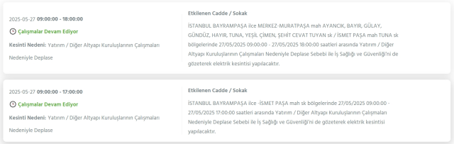 İstanbul BAYRAMPAŞA elektrik kesintisi! 27 Mayıs Bayrampaşa elektrik kesintisi ne zaman bitecek, elektrikler ne zaman gelecek?