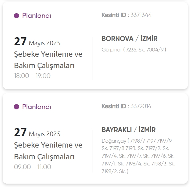 İzmir GEDİZ elektrik kesintisi! 27 Mayıs İzmir'de elektrik kesintisi ne zaman bitecek, elektrikler ne zaman gelecek?