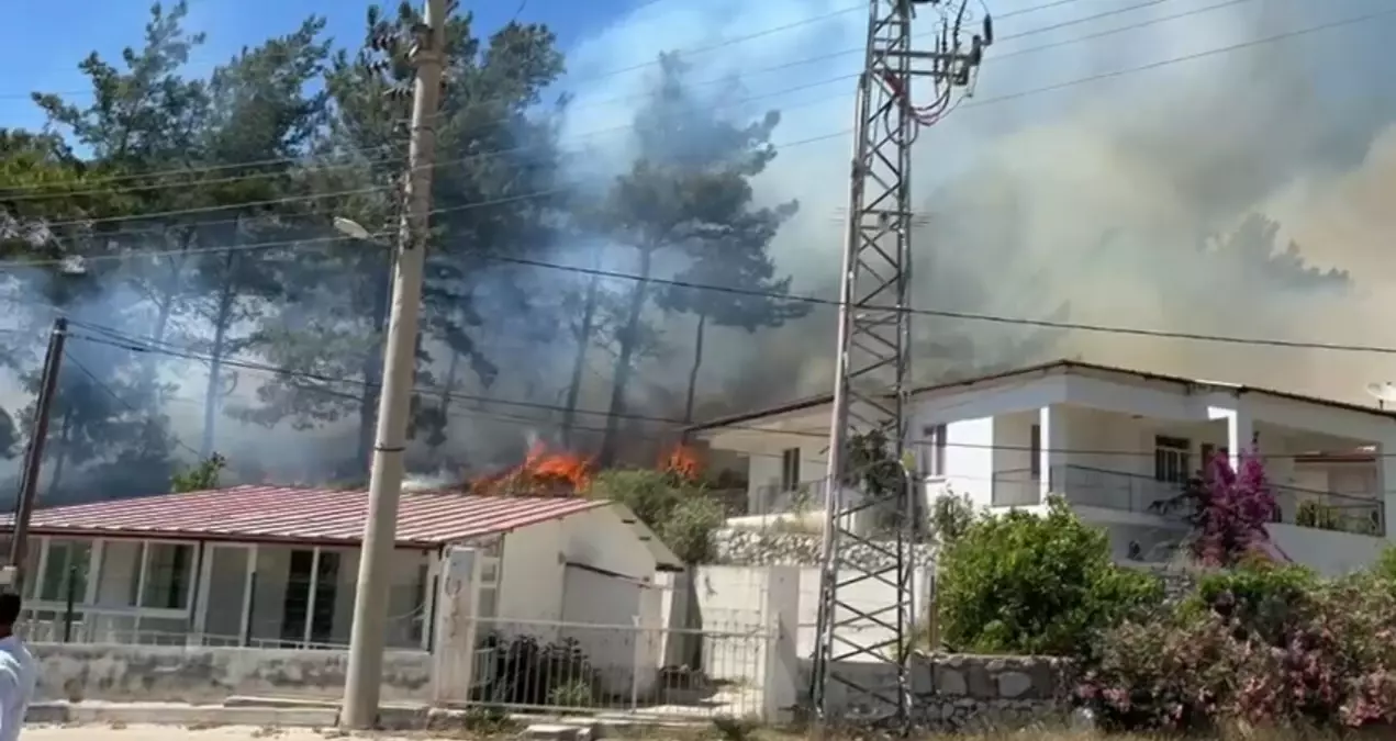 Marmaris'te Orman Yangını: Havadan ve Karadan Mücadele Başlatıldı