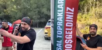 Off-road ekibine yanlışlıkla 'Kutsal topraklara hoş geldiniz' flaması gönderildi