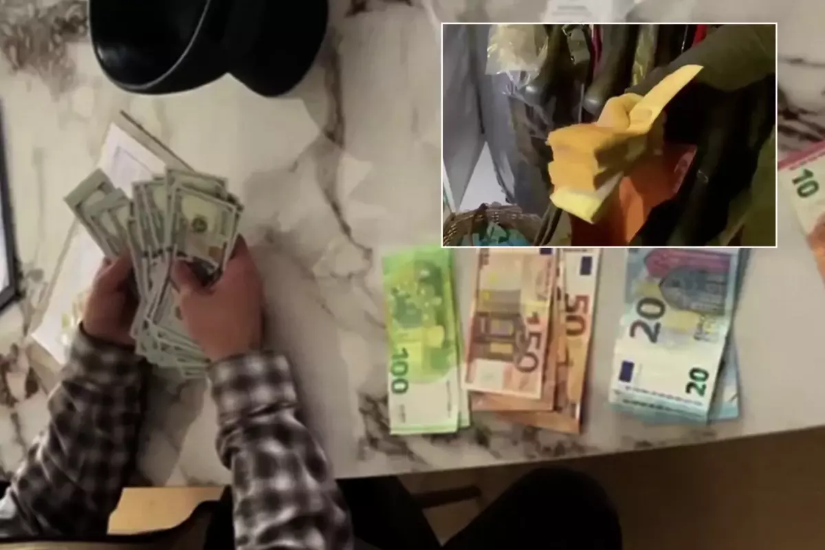 Papara operasyonunun görüntüleri! Balya balya para çıktı