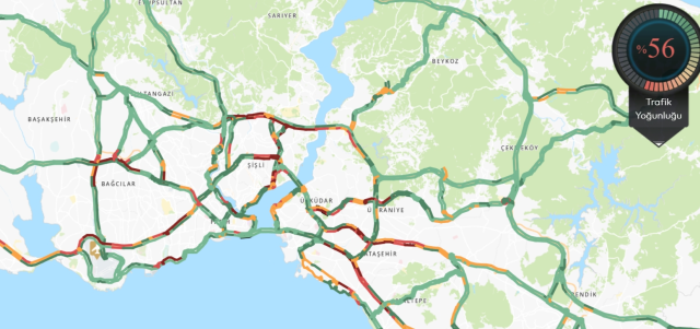 Trafik durumu haritası (CANLI) 27 Mayıs İstanbul'da trafik yoğunluğu yüzde kaç? Trafik durumu haritası (CANLI) 27 Mayıs İstanbul'da trafik yoğunluğu yüzde kaç?