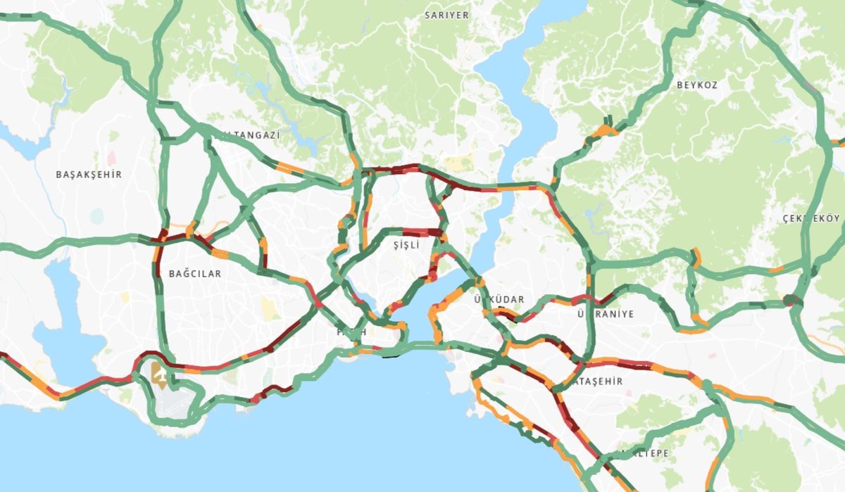 Trafik durumu haritası (CANLI) 27 Mayıs İstanbul'da trafik yoğunluğu yüzde kaç?