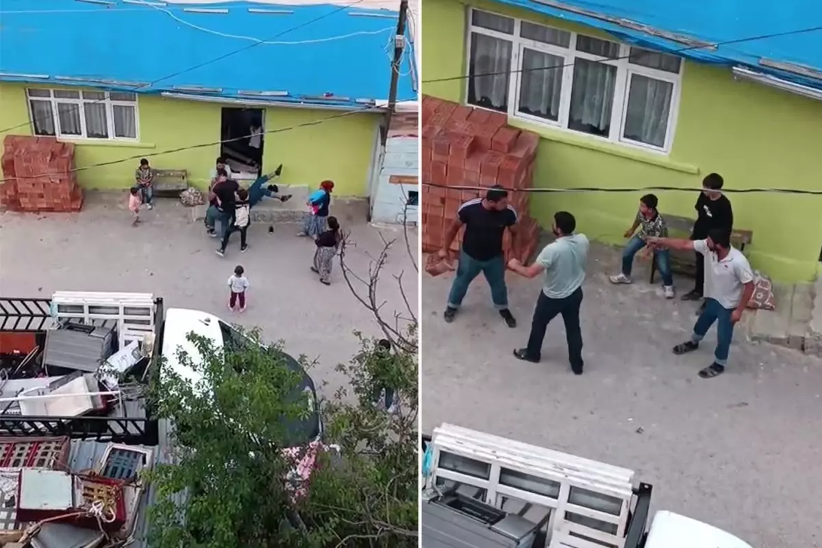 Tuğla ve yumruklarla birbirlerine saldırdılar
