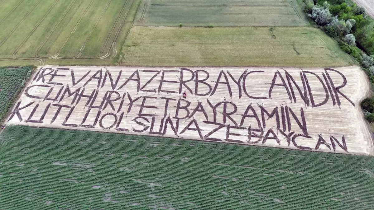 Burak Tunçkol, Tarlasına Azerbaycan İçin Mesaj Yazdı