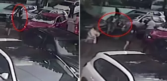 Fren yerine gaza basan acemi sürücü genç kadını ağır yaraladı