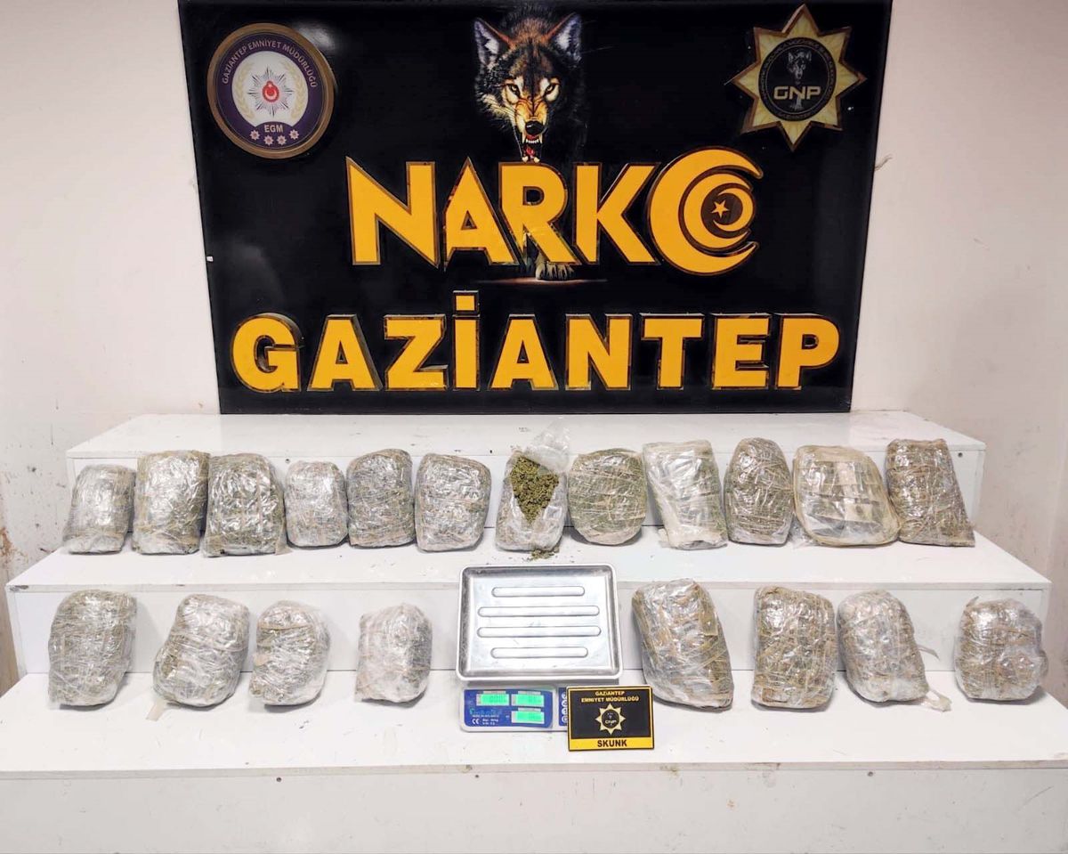 Gaziantep'te Uyuşturucu Operasyonu: 10 Kilo Skunk Ele Geçirildi