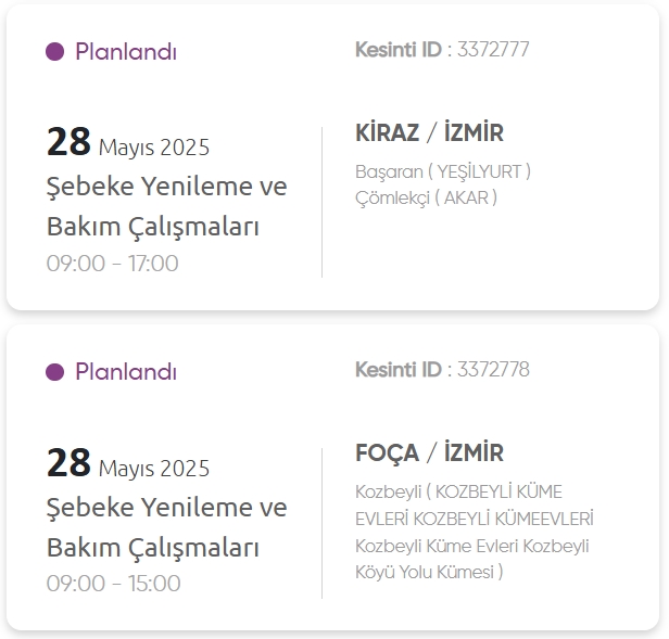 İzmir GEDİZ elektrik kesintisi! 28 Mayıs İzmir'de elektrik kesintisi ne zaman bitecek, elektrikler ne zaman gelecek?