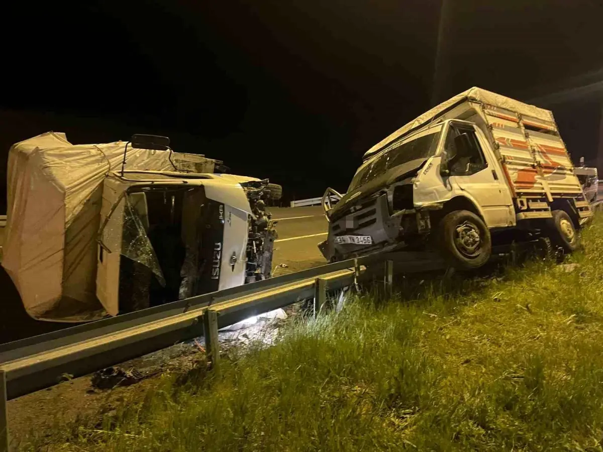 Kars'ta Kamyonet Çarpışması: 3 Yaralı, 1 Hayvan Telef