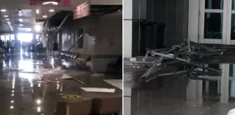 Malatya'da sağanak yağış sonrası hastane tavanı çöktü