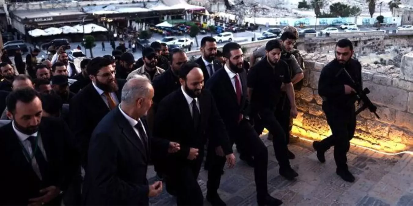 Suriye Devlet Başkanı eş-Şara Halep'te
