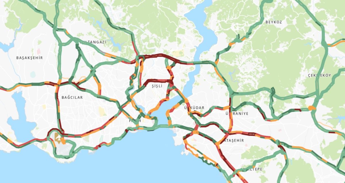 Trafik durumu haritası (CANLI) 28 Mayıs İstanbul'da trafik yoğunluğu yüzde kaç?