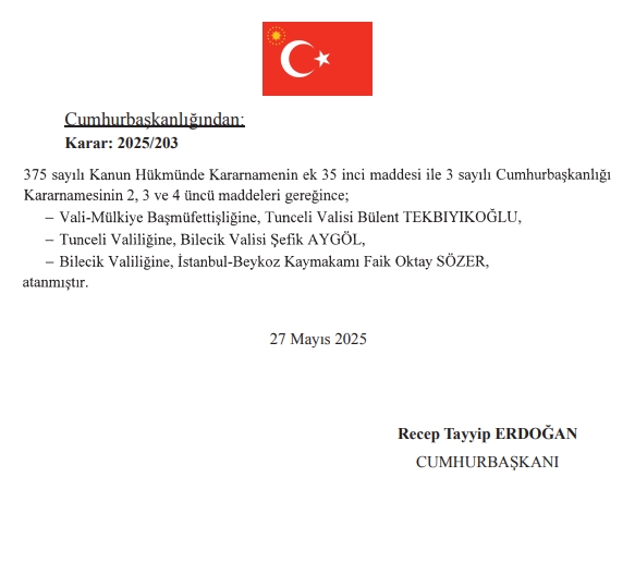 Tunceli Valisi kim oldu? Yeni Tunceli Valisi Şefik Aygöl kimdir, nereli, kaç yaşında?