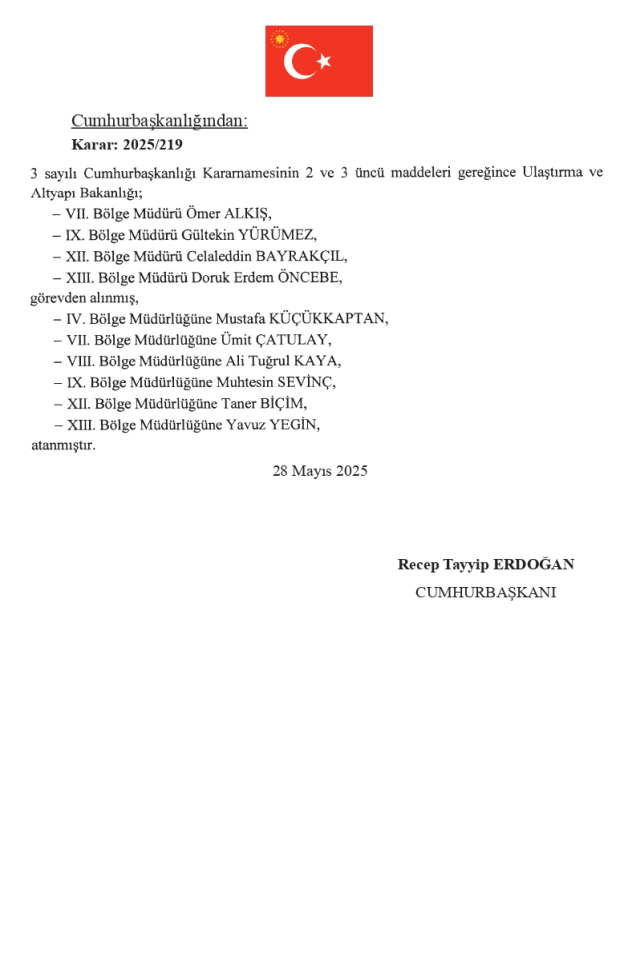 29 Mayıs Perşembe 2025 Resmi Gazete ATAMA KARARLARI! Bugünün kararları neler? 29 Mayıs Resmi Gazete yayımlandı! 32266 sayılı Resmi Gazete atamalar lis
