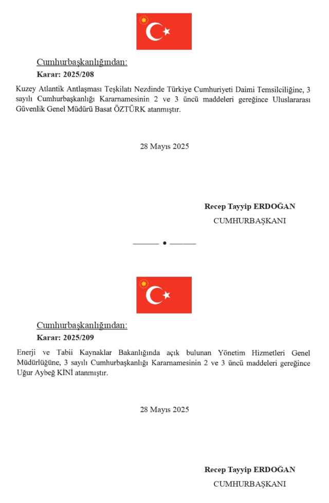 29 Mayıs Perşembe 2025 Resmi Gazete ATAMA KARARLARI! Bugünün kararları neler? 29 Mayıs Resmi Gazete yayımlandı! 32266 sayılı Resmi Gazete atamalar lis