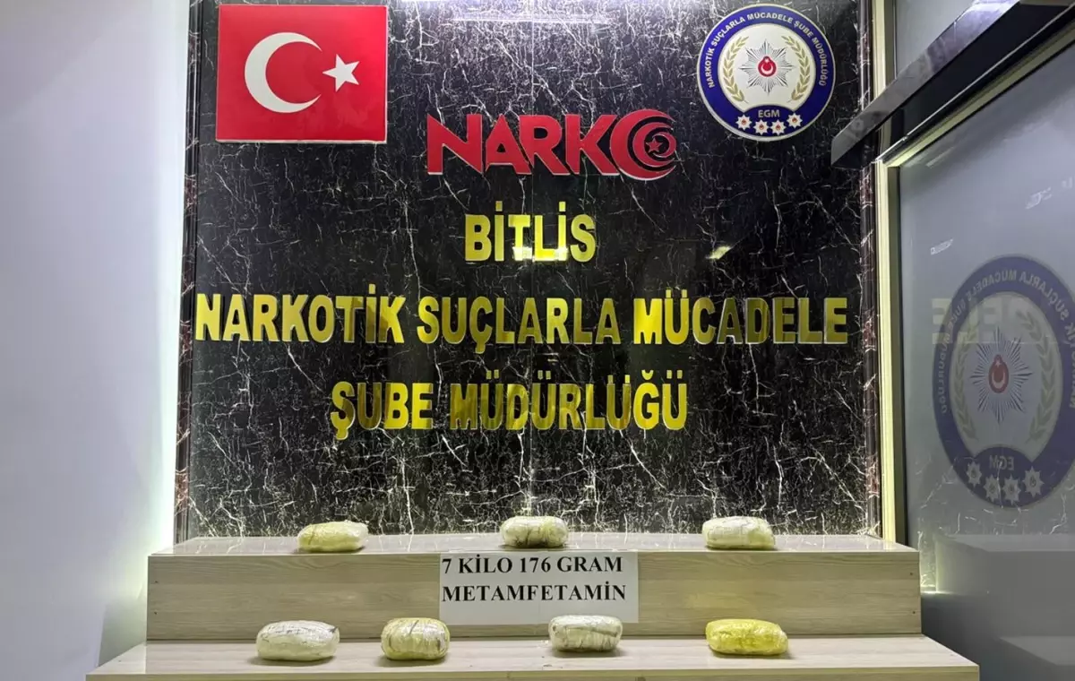 Bitlis'te Metamfetamin Operasyonu: 7 Kilo Uyuşturucu Ele Geçirildi