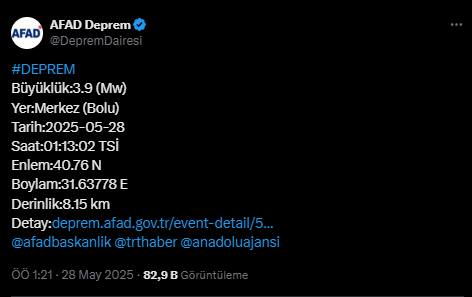 DEPREM Mİ OLDU? 29 Mayıs deprem ne zaman, kaç şiddetinde oldu? Son depremler!