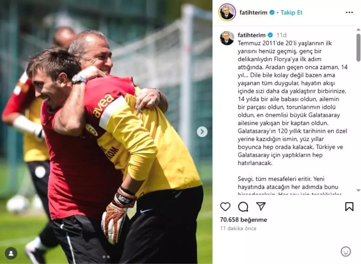 Fatih Terim'den Muslera'ya Veda Mesajı