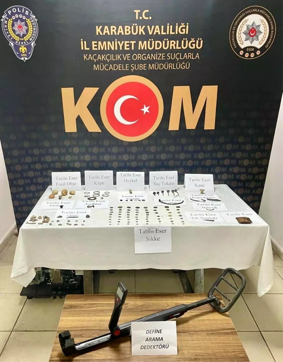 Karabük'te Tarihi Eser Operasyonu: 3 Şüpheli Yakalandı