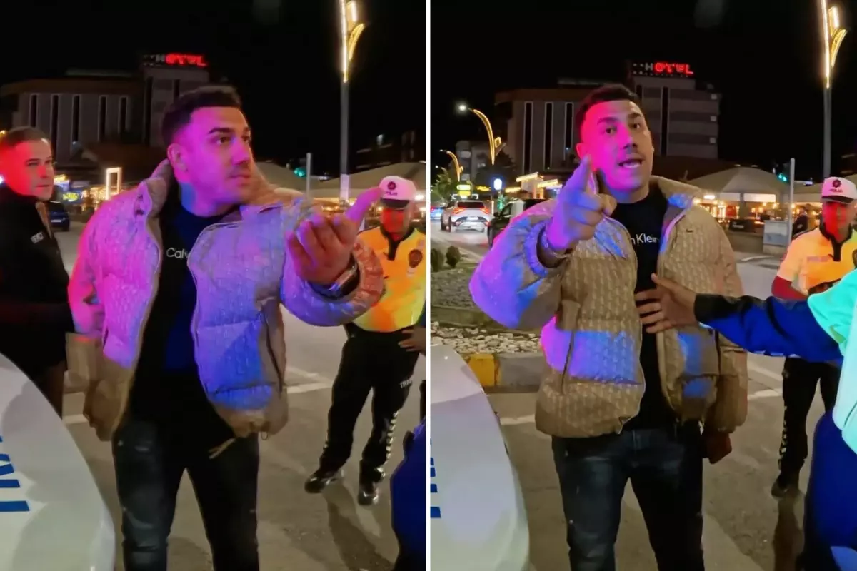 Trafik kontrolünde çılgına döndü, gazeteciye 'Kaburgasız' dedi