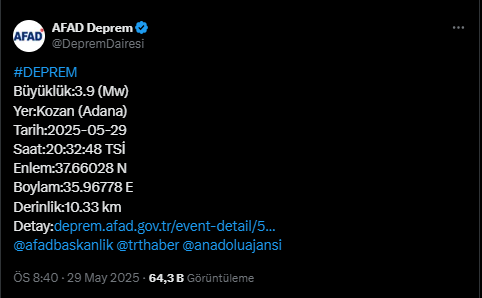 Az önce deprem mi oldu? Deprem nerede, kaç şiddetinde oldu? SON DAKİKA! Az önce deprem mi oldu? Deprem nerede, kaç şiddetinde oldu? SON DAKİKA!