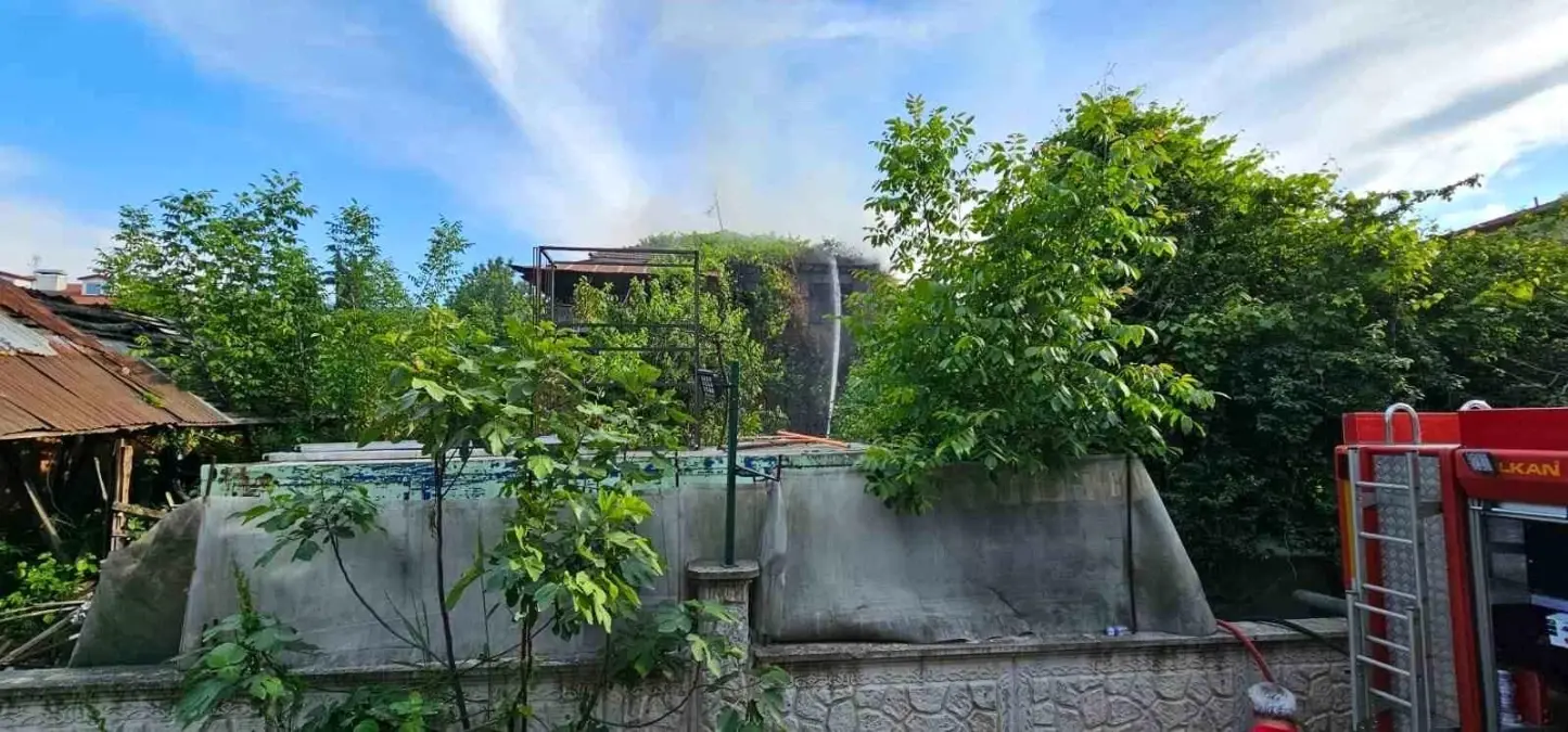 Sapanca'da Metruk Evde Yangın Çıktı