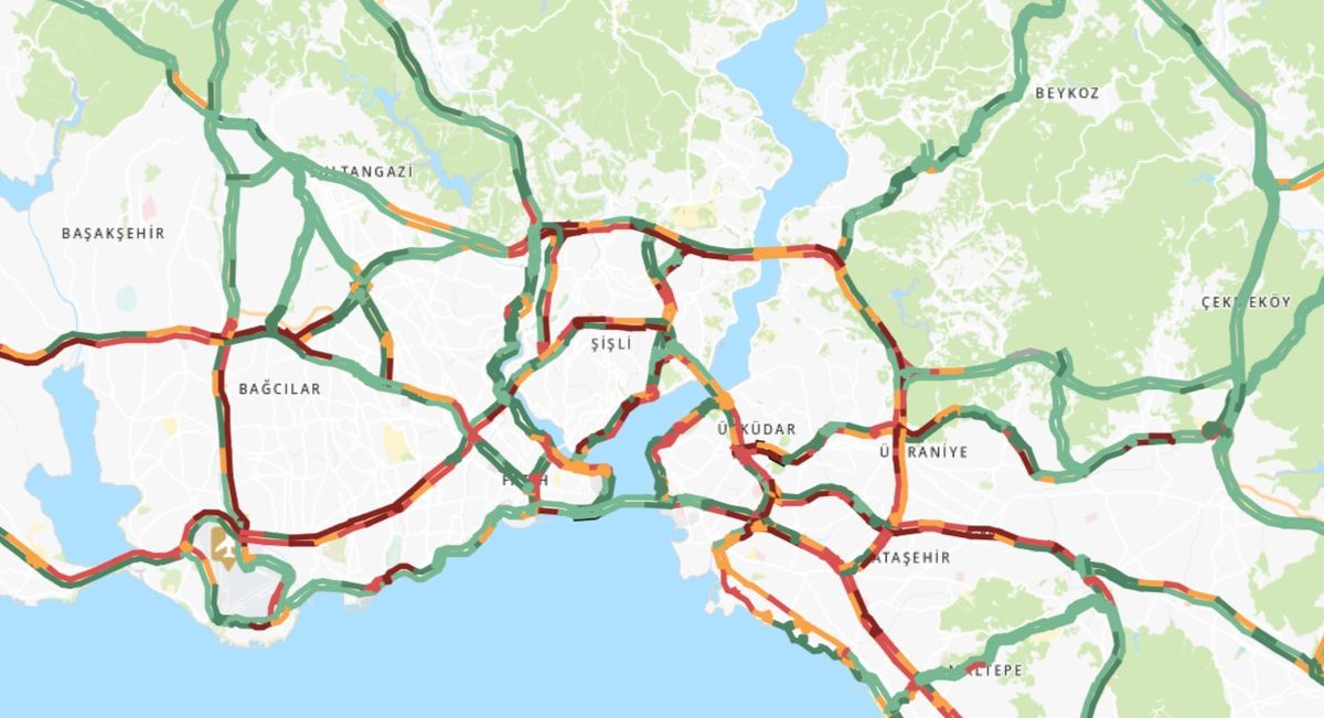 Trafik durumu haritası (CANLI) 30 Mayıs İstanbul'da trafik yoğunluğu yüzde kaç?