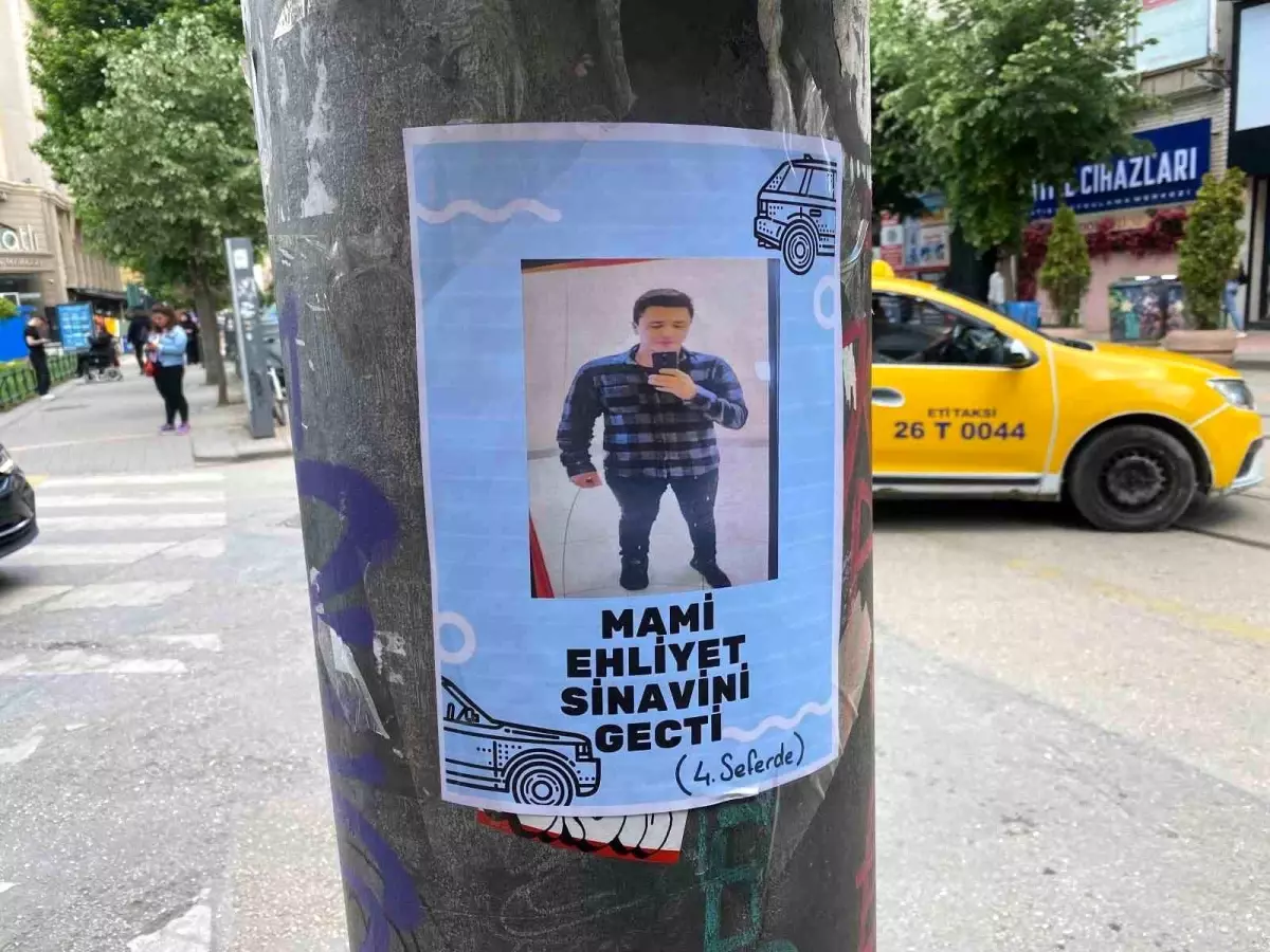 Eskişehir'de Komik Broşür Dikkat Çekti: 'Mami Ehliyet Sınavını Geçti'