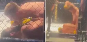 Kafeste sıkıştırdığı rakibini döverken 'Filistin'e özgürlük' diye bağırdı