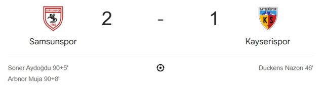 Samsunspor Kayserispor maç özeti ve golleri! (VİDEO) Samsunspor Kayserispor geniş özeti! Golleri kim attı, maç kaç kaç bitti? Samsunspor Kayserispor maç özeti ve golleri! (VİDEO) Samsunspor Kayserispor geniş özeti! Golleri kim attı, maç kaç kaç bitti?