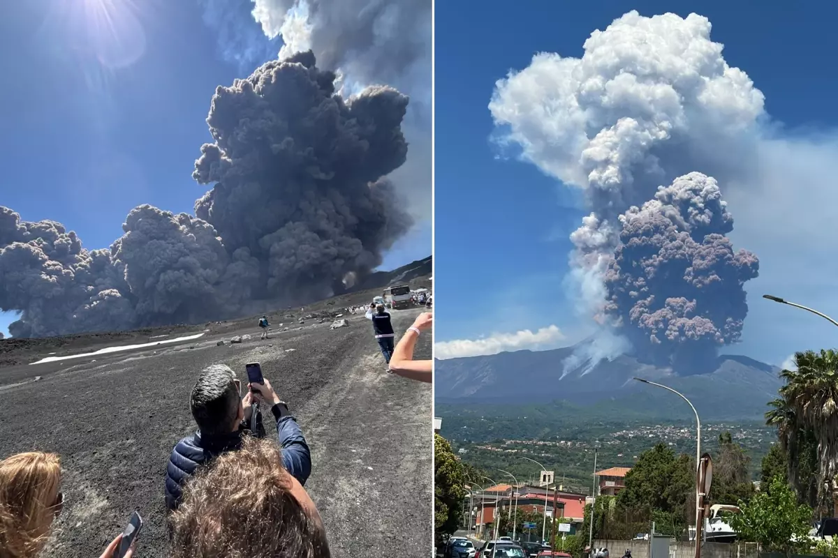 Etna yanardağı patladı! Hava sahası için kırmızı alarm