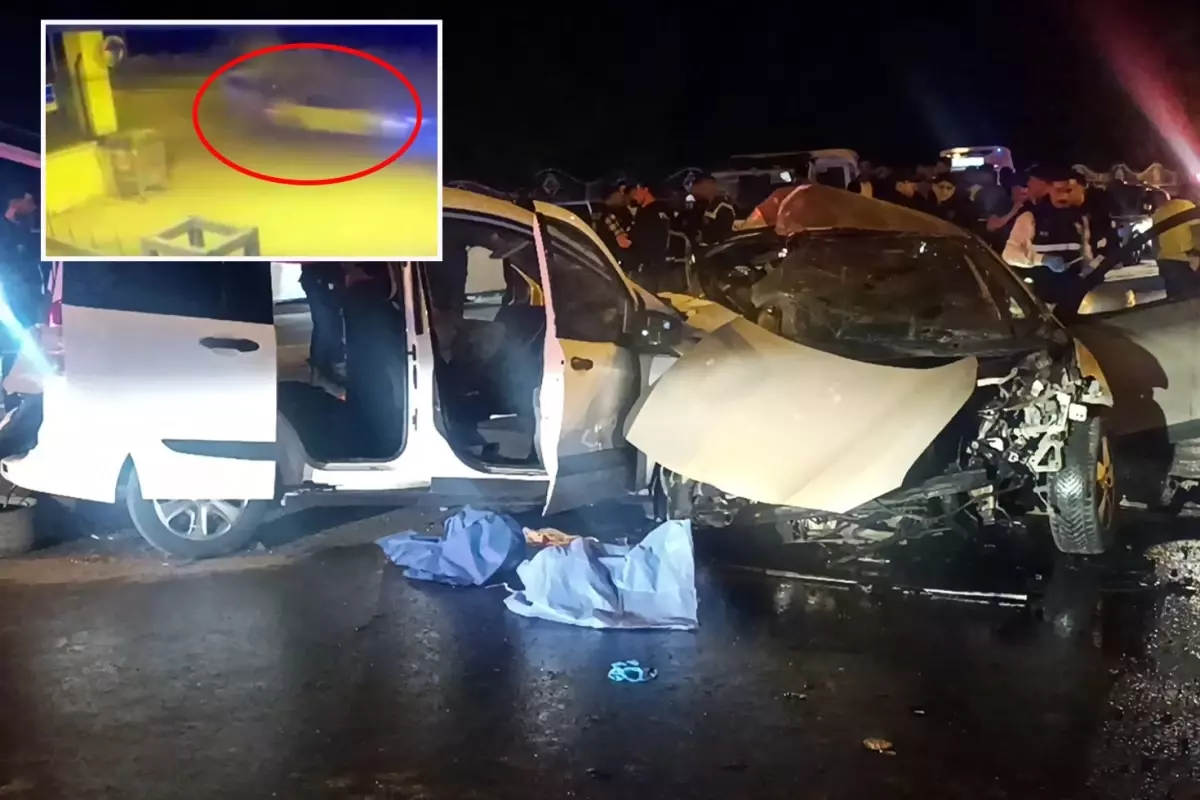 Gaziantep'teki 5 kişinin öldüğü feci kaza kamerada